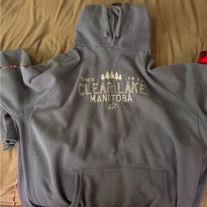 Gray Clear Lake Manitoba Hoodie